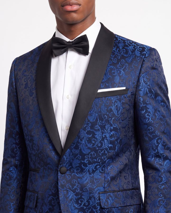 Sebastiano | giacca smoking uomo ricamata – blazer elegante con revers a scialle