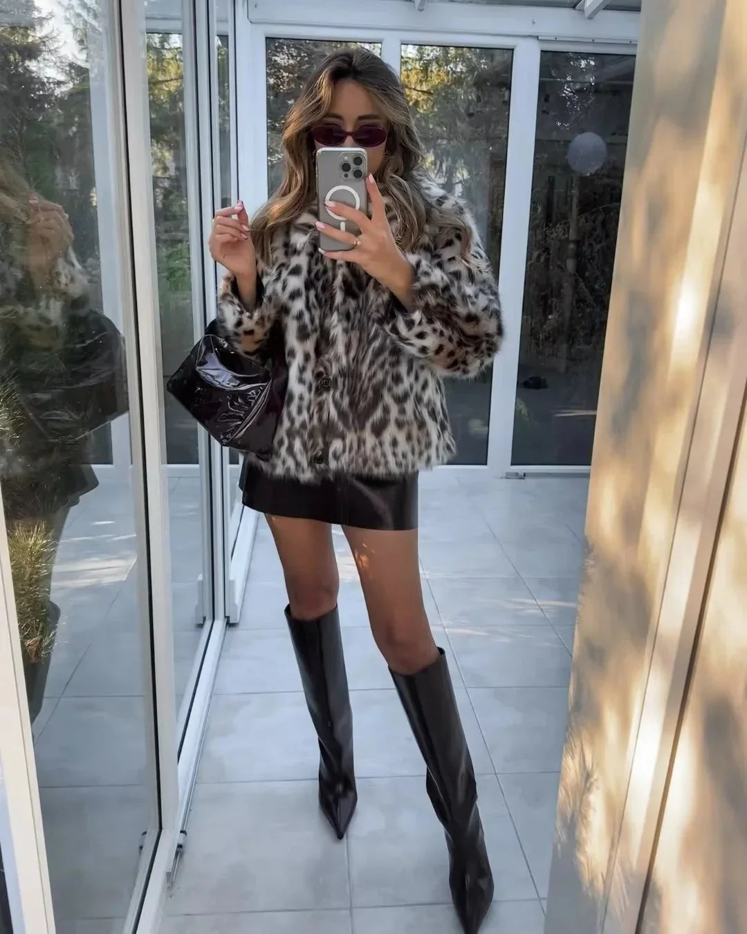Federica | cappotto oversize animalier
