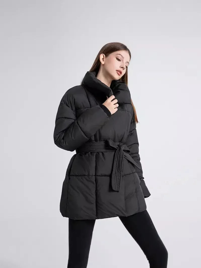 Barbara | cappotto imbottito con cintura