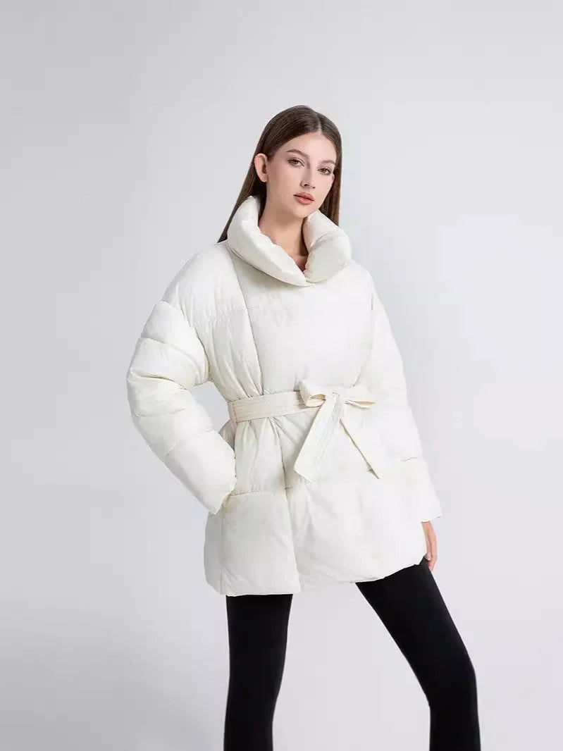 Barbara | cappotto imbottito con cintura