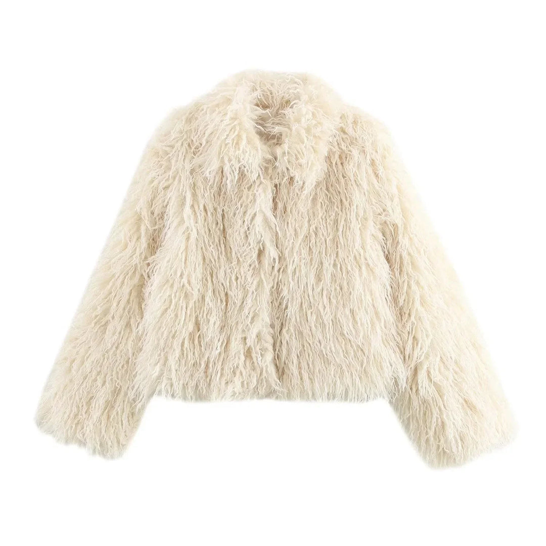 Giorgia | cappotto in pelliccia sintetica beige