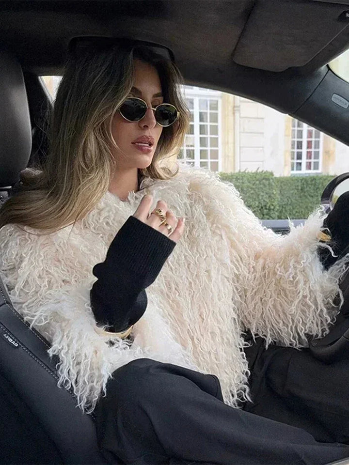 Giorgia | cappotto in pelliccia sintetica beige