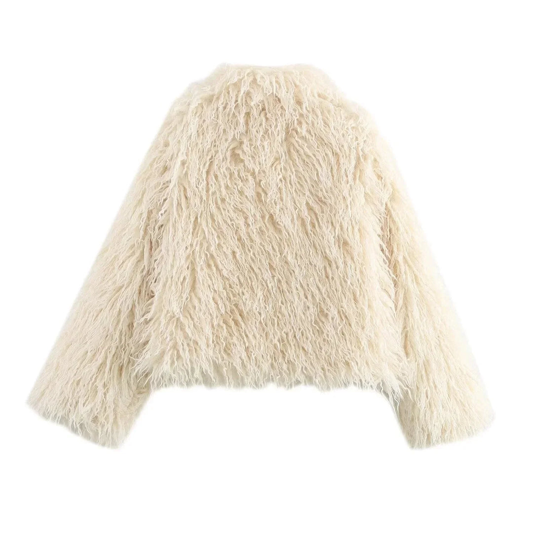 Giorgia | cappotto in pelliccia sintetica beige