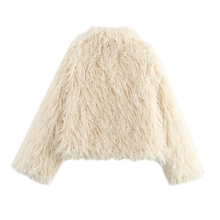 Giorgia | cappotto in pelliccia sintetica beige