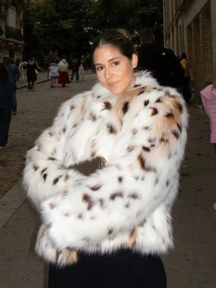 Camilla | cappotto in pelliccia sintetica leopardato