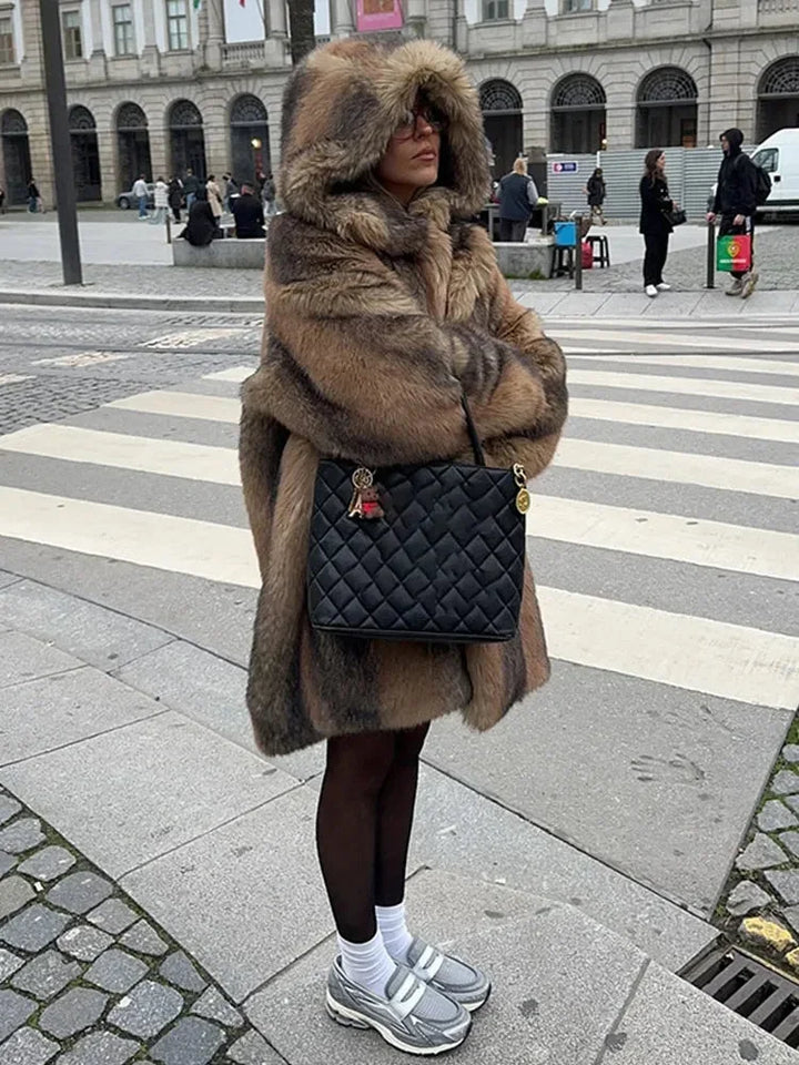 Diana | cappotto lungo con cappuccio foderato
