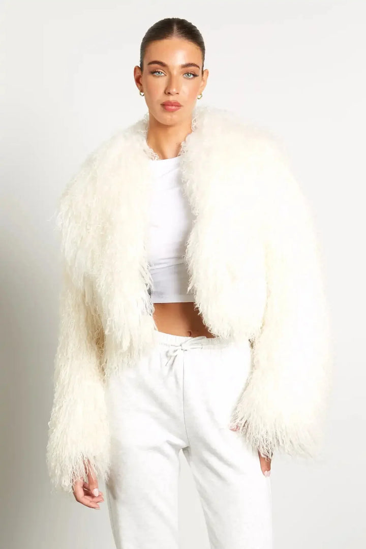 Elena | cappotto effetto teddy