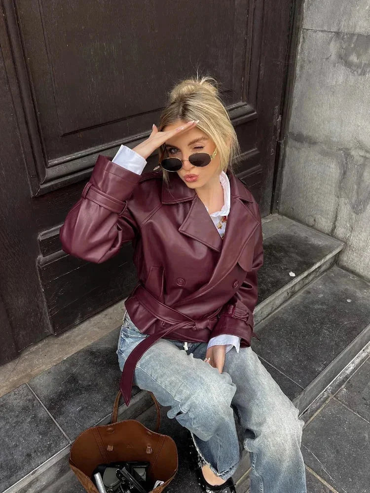 Isabella | trench corto bordeaux