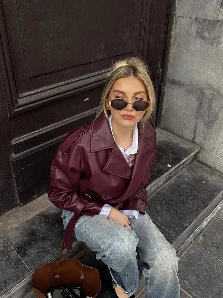 Isabella | trench corto bordeaux