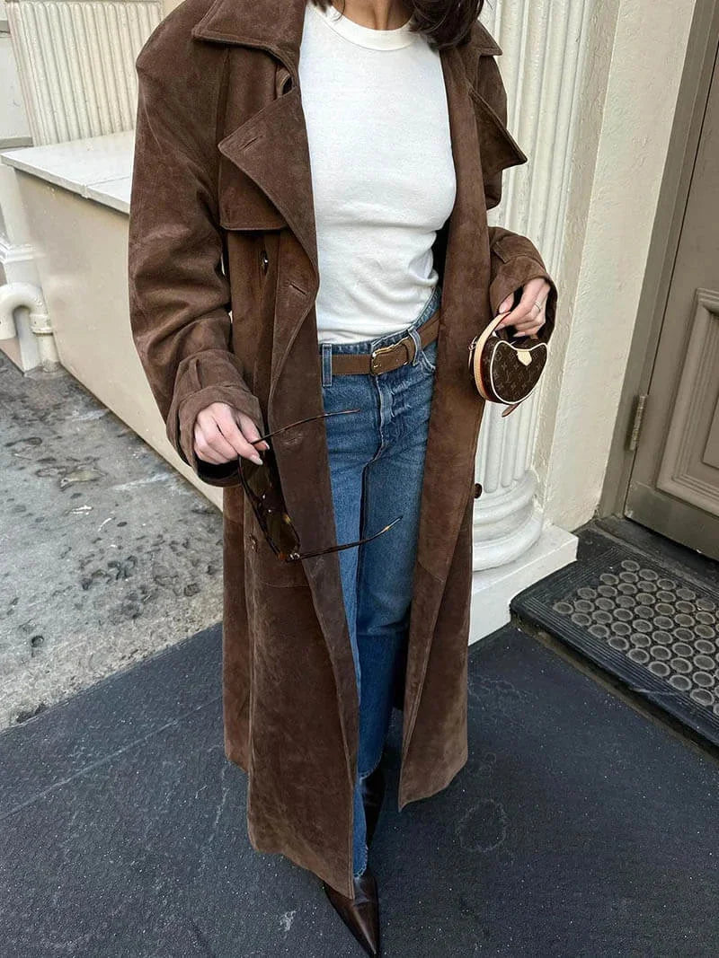Greta | trench marrone con cintura