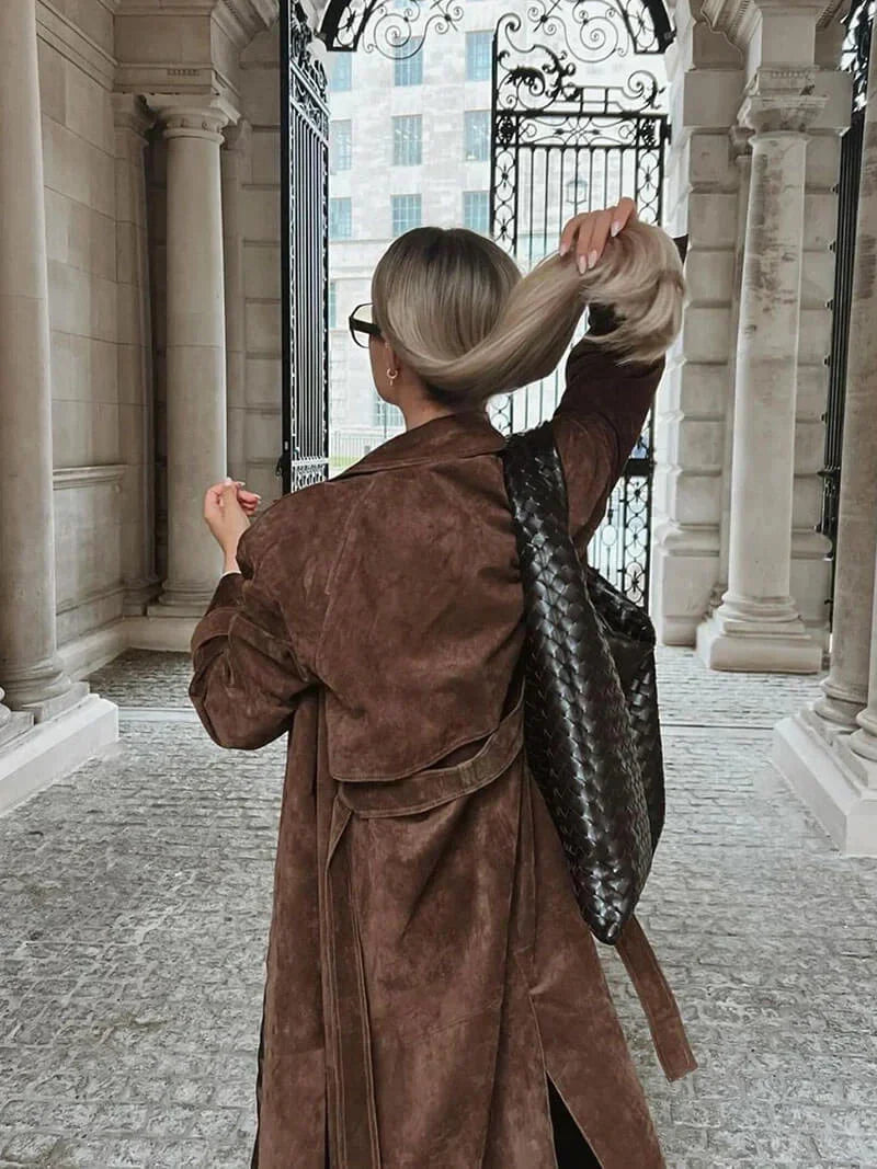 Greta | trench marrone con cintura
