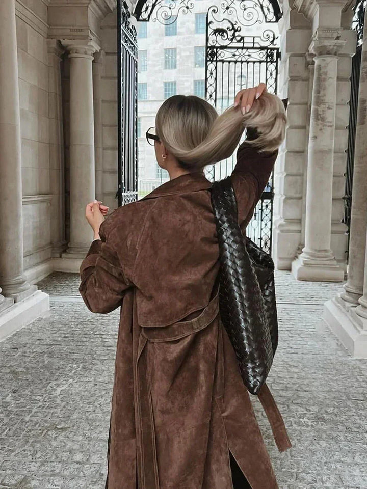 Greta | trench marrone con cintura