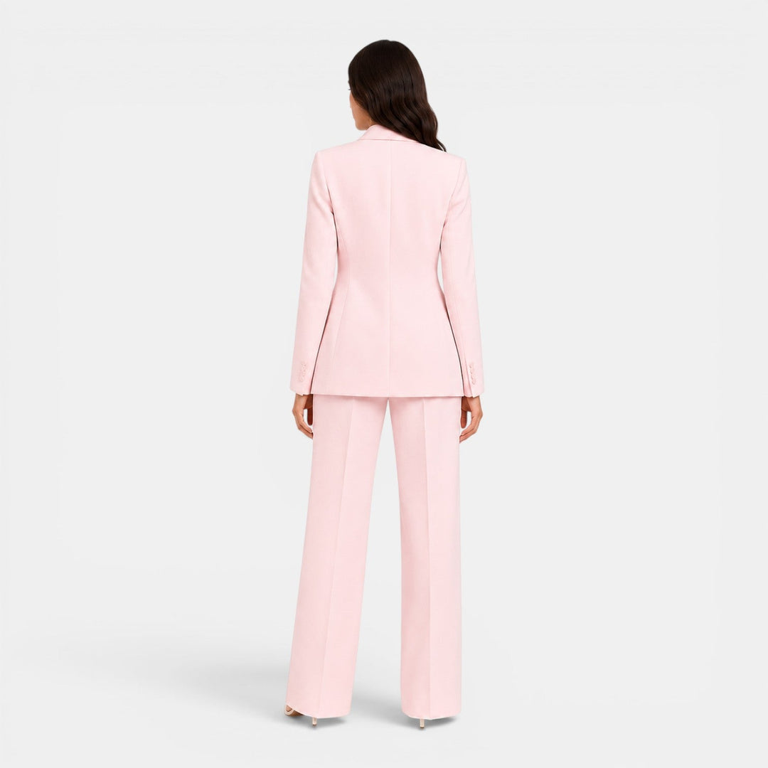 Isotta – tailleur donna con revers a lancia e pantaloni larghi