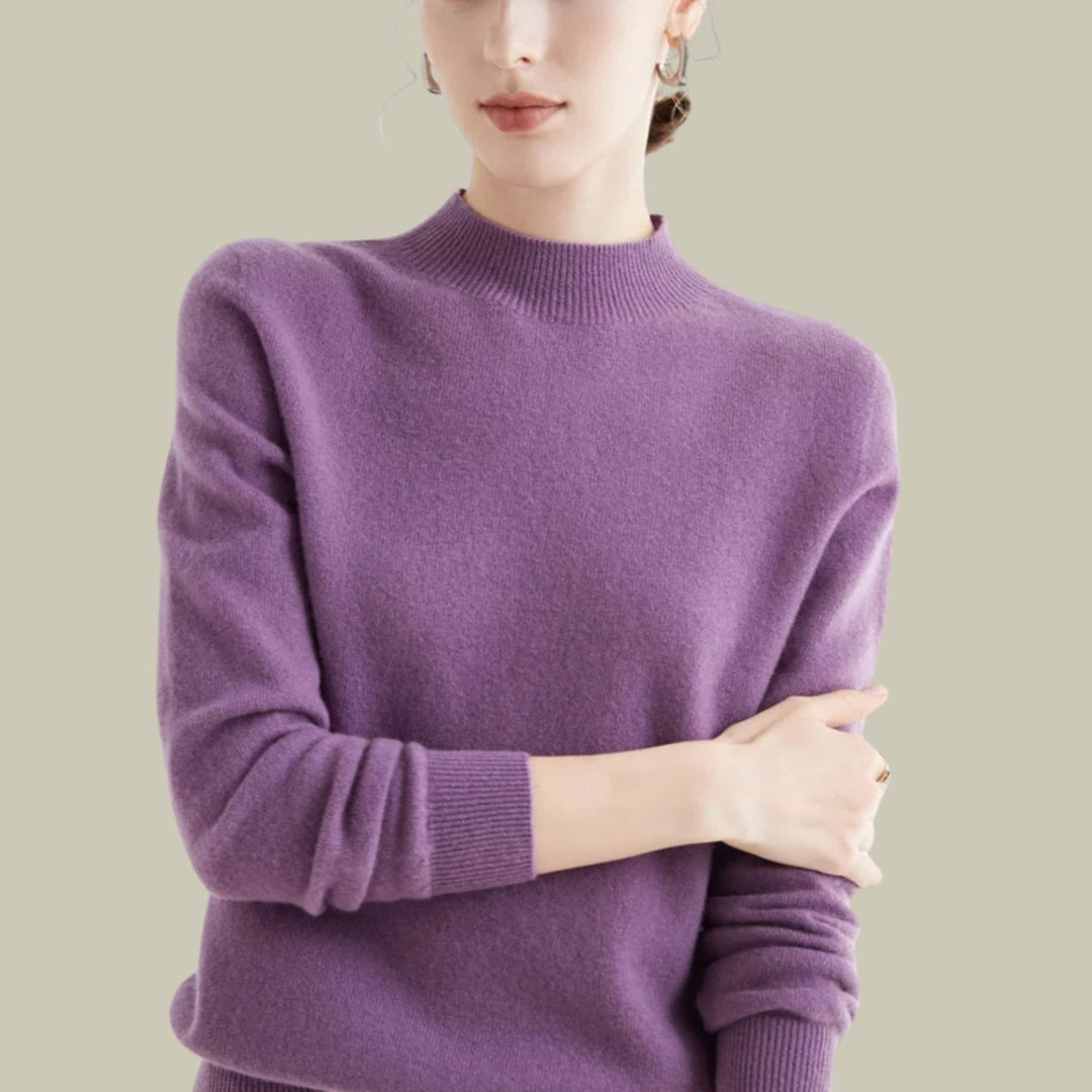 Ofelia – maglione donna collo alto in lana merino