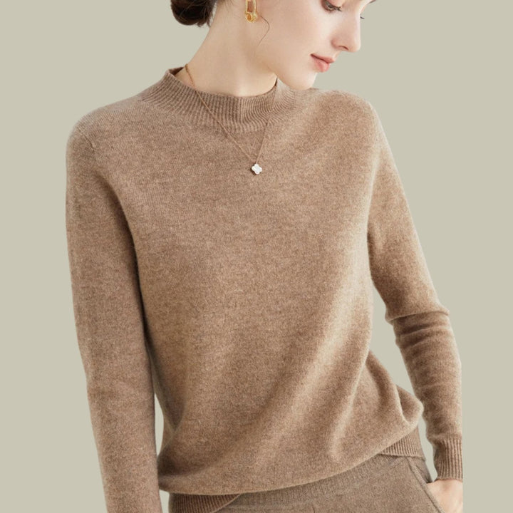 Ofelia – maglione donna collo alto in lana merino