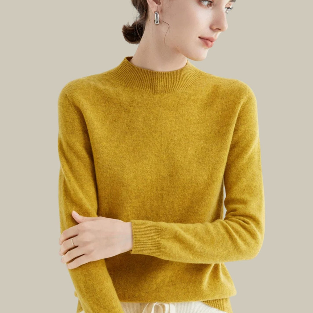 Ofelia – maglione donna collo alto in lana merino
