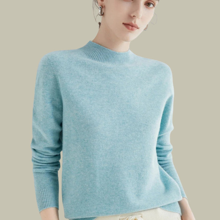 Ofelia – maglione donna collo alto in lana merino