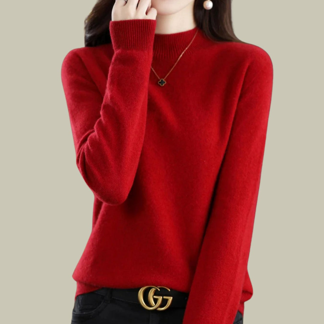 Ofelia – maglione donna collo alto in lana merino