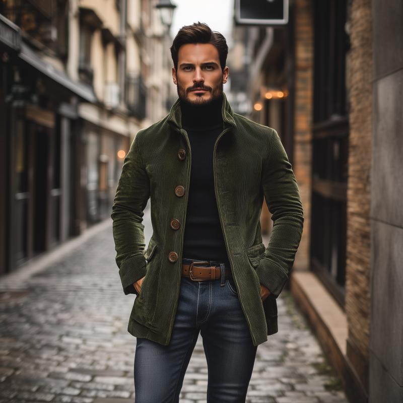 Ivo | cappotto corto in velluto a coste
