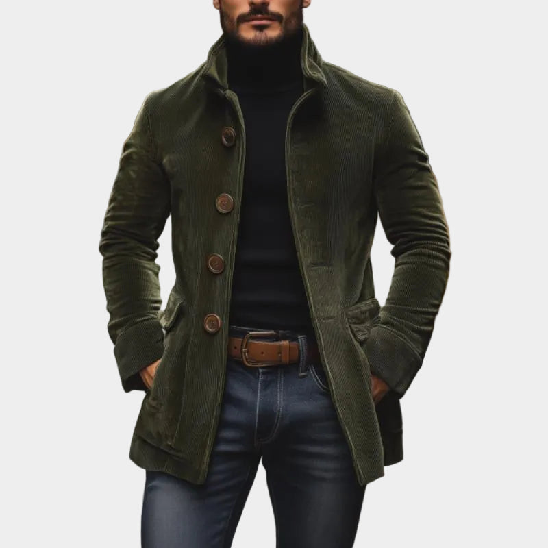 Pietro – cappotto uomo corto in velluto a coste