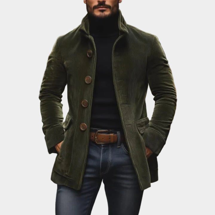Pietro – cappotto uomo corto in velluto a coste