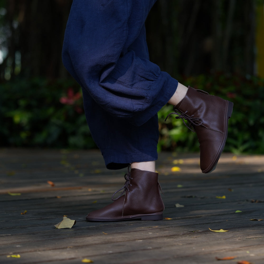 Rosanna – anfibi donna bassi in pelle