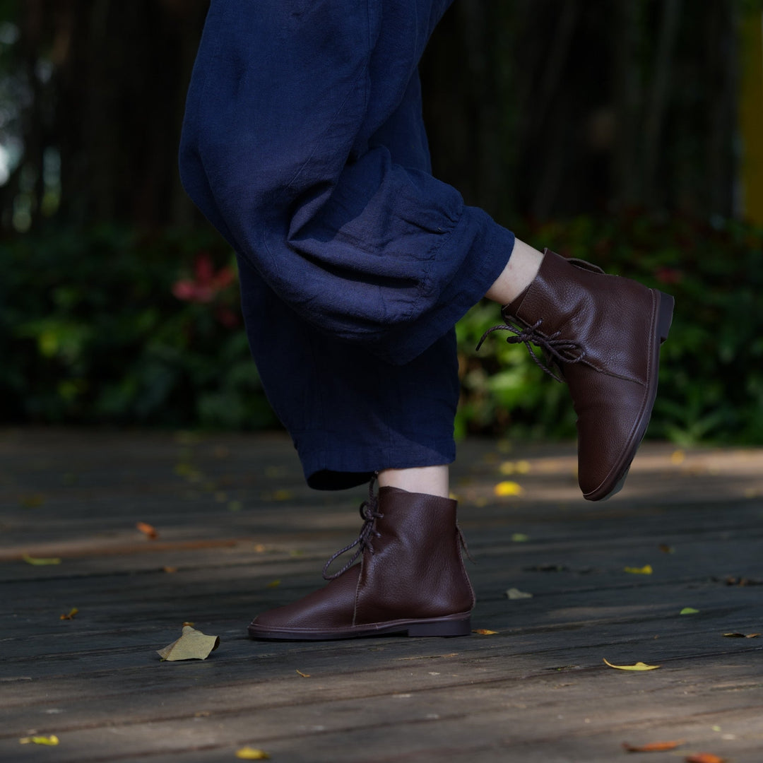 Rosanna – anfibi donna bassi in pelle
