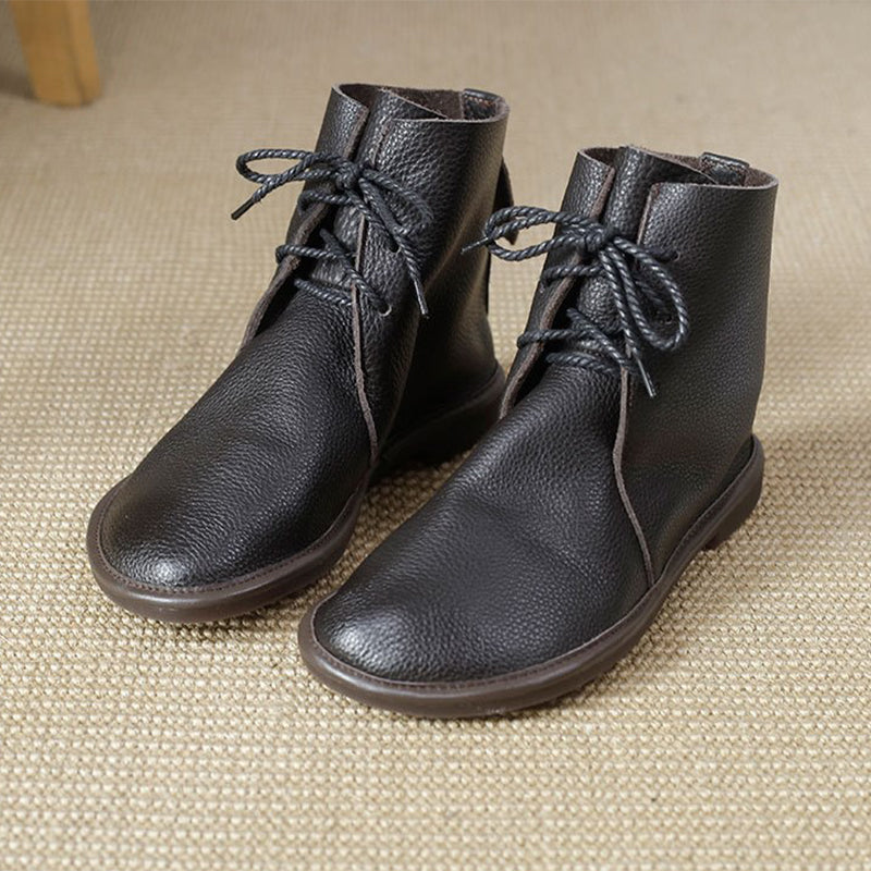 Rosanna – anfibi donna bassi in pelle