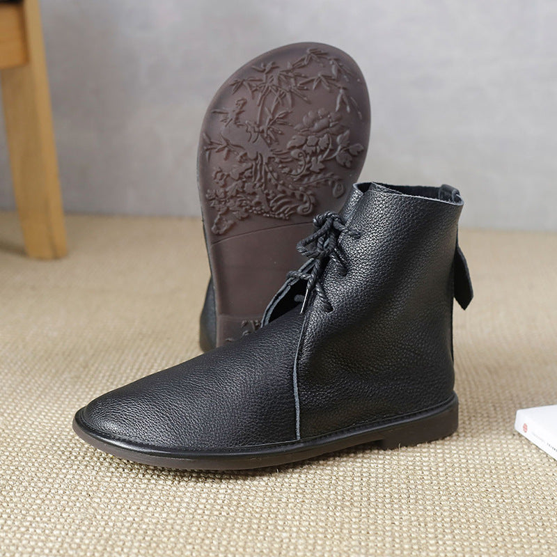 Rosanna – anfibi donna bassi in pelle