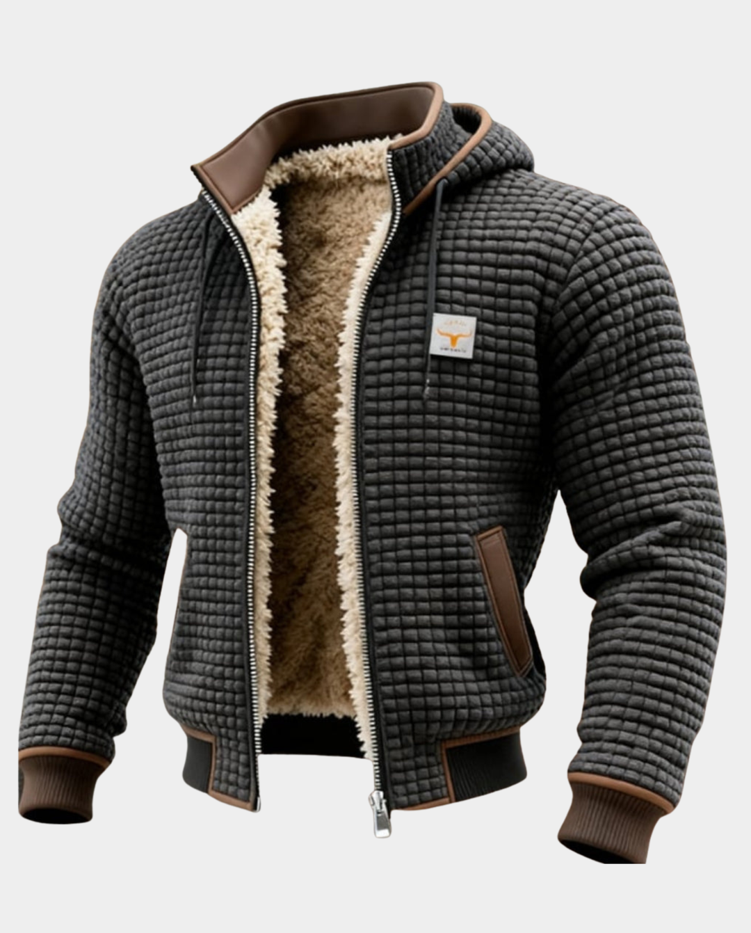 Giacca invernale uomo con fodera sherpa e cappuccio – Sergio