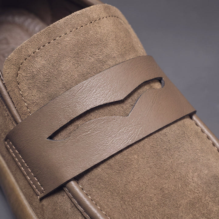 Sergio | mocassini uomo penny loafer in microcamoscio – mocassini casual comodi
