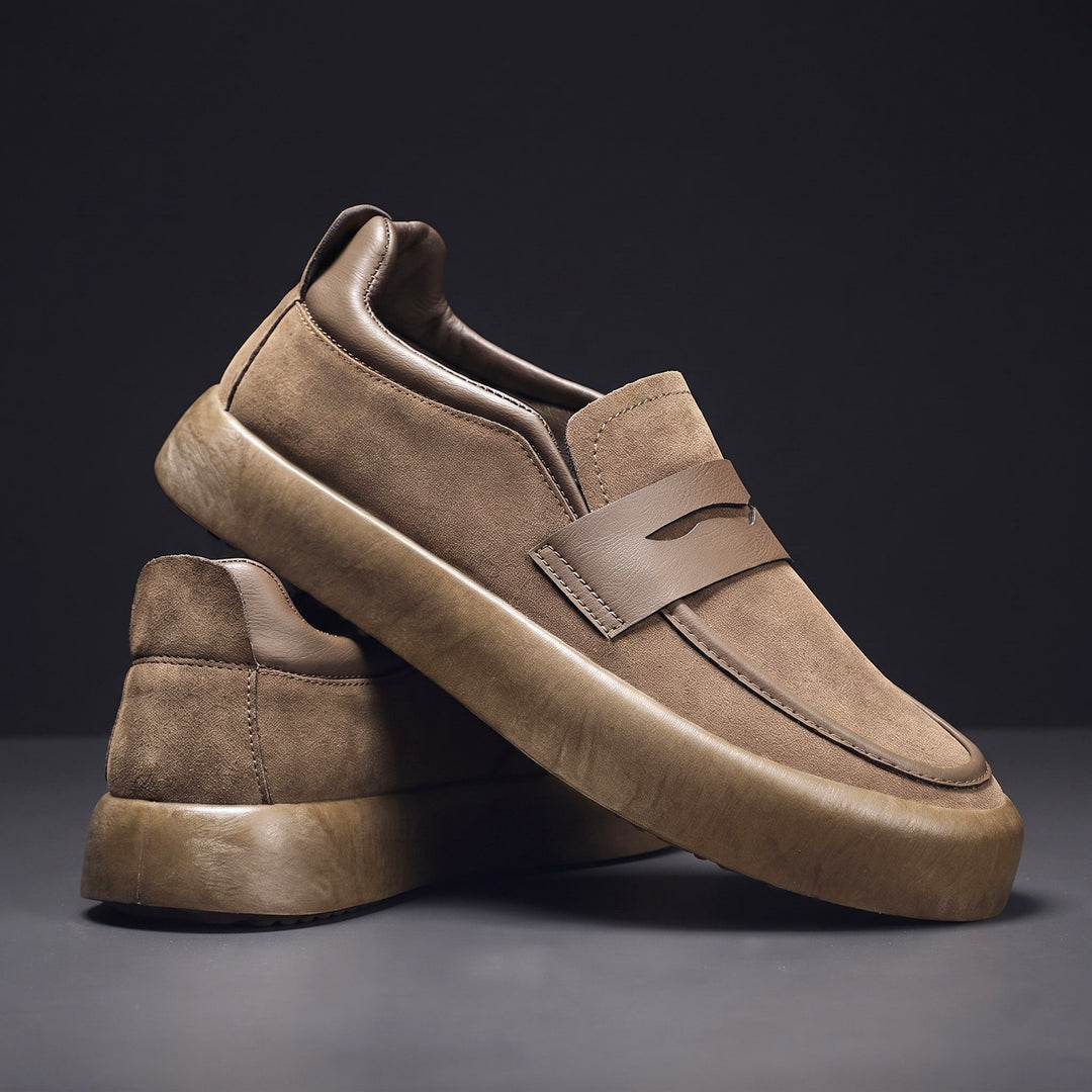 Sergio | mocassini uomo penny loafer in microcamoscio – mocassini casual comodi