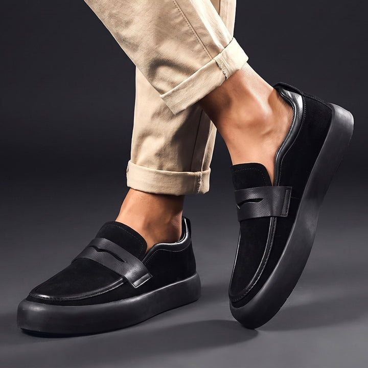 Sergio | mocassini uomo penny loafer in microcamoscio – mocassini casual comodi
