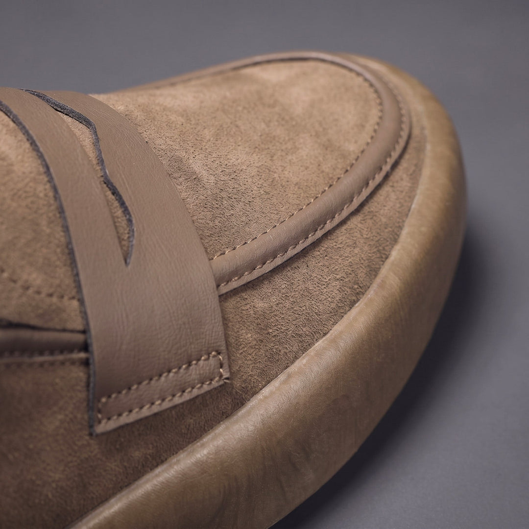 Sergio | mocassini uomo penny loafer in microcamoscio – mocassini casual comodi