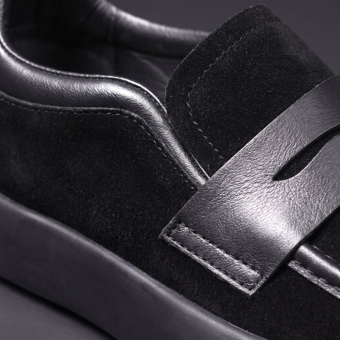 Sergio | mocassini uomo penny loafer in microcamoscio – mocassini casual comodi