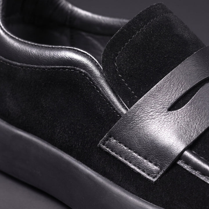 Sergio | mocassini uomo penny loafer in microcamoscio – mocassini casual comodi