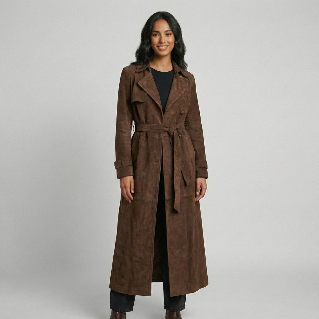 Greta | trench marrone con cintura