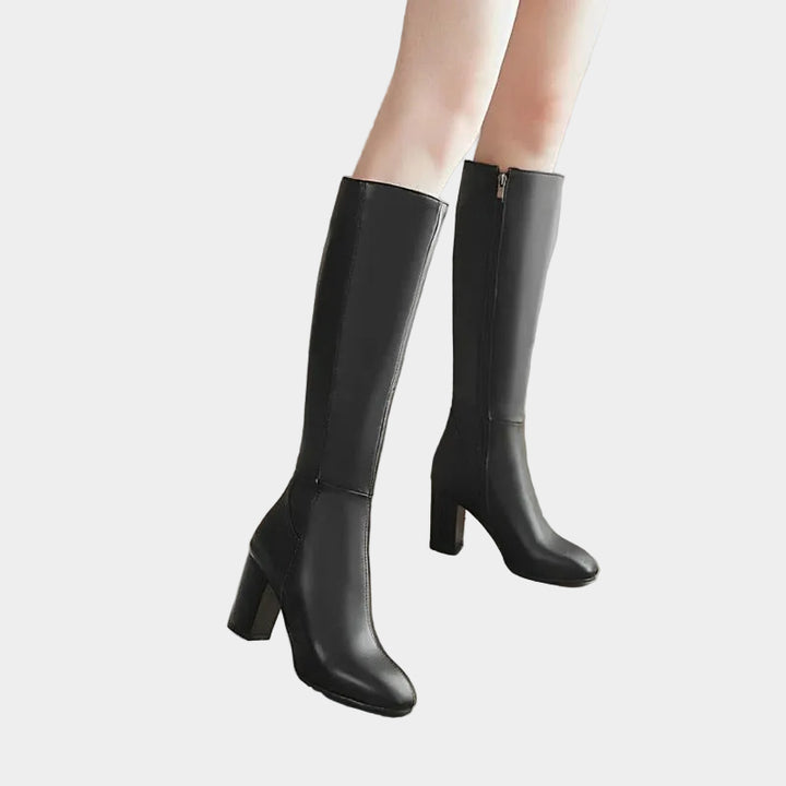 Speranza – stivali donna al ginocchio in pelle con zip