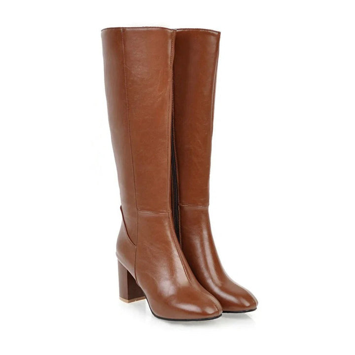 Speranza – stivali donna al ginocchio in pelle con zip