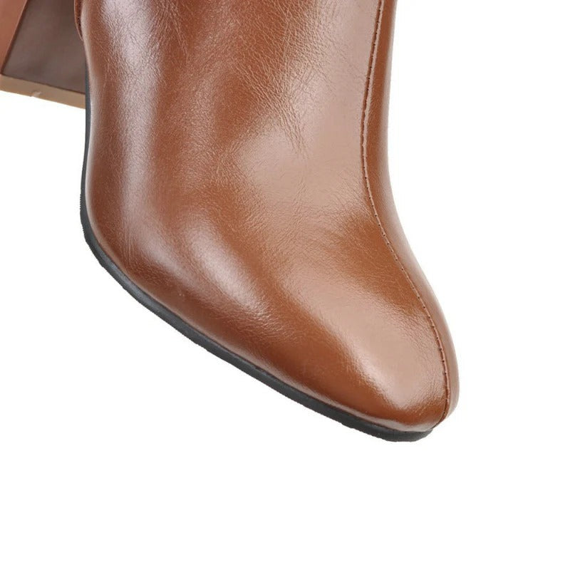 Speranza – stivali donna al ginocchio in pelle con zip