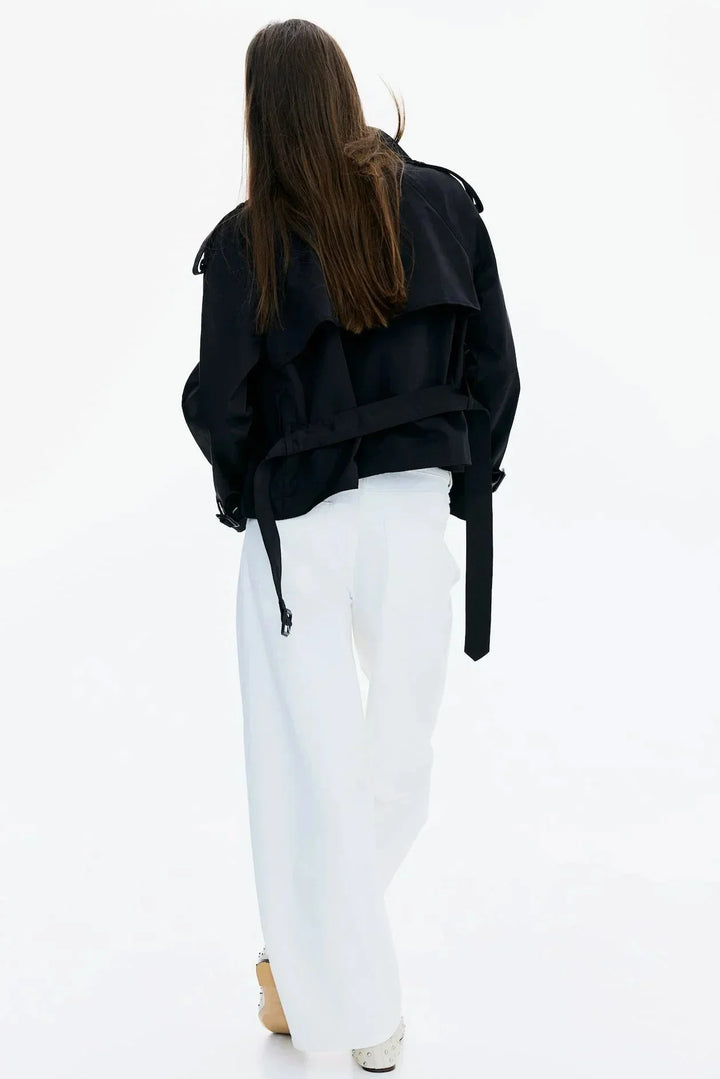 Eleonora | trench con collo alto e cintura