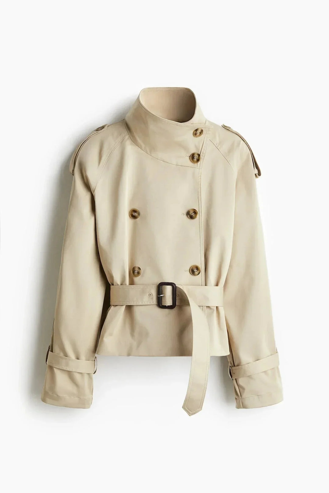 Eleonora | trench con collo alto e cintura