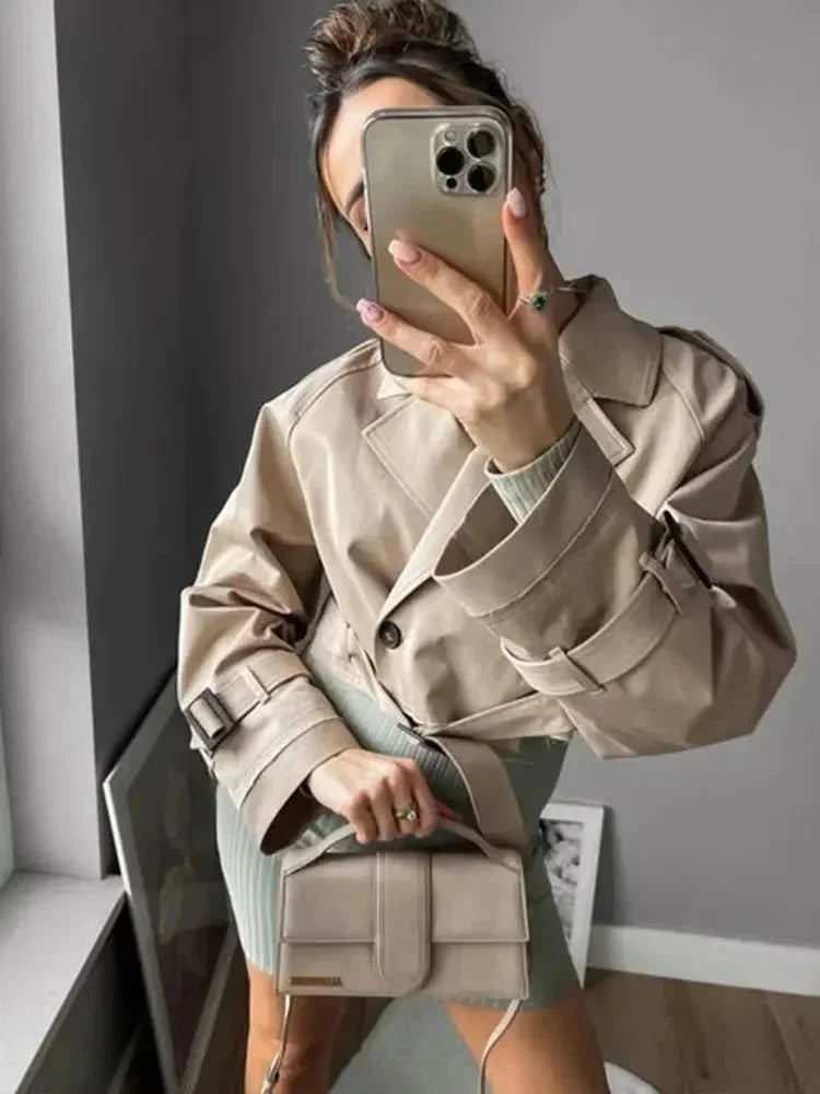 Erica | trench corto beige