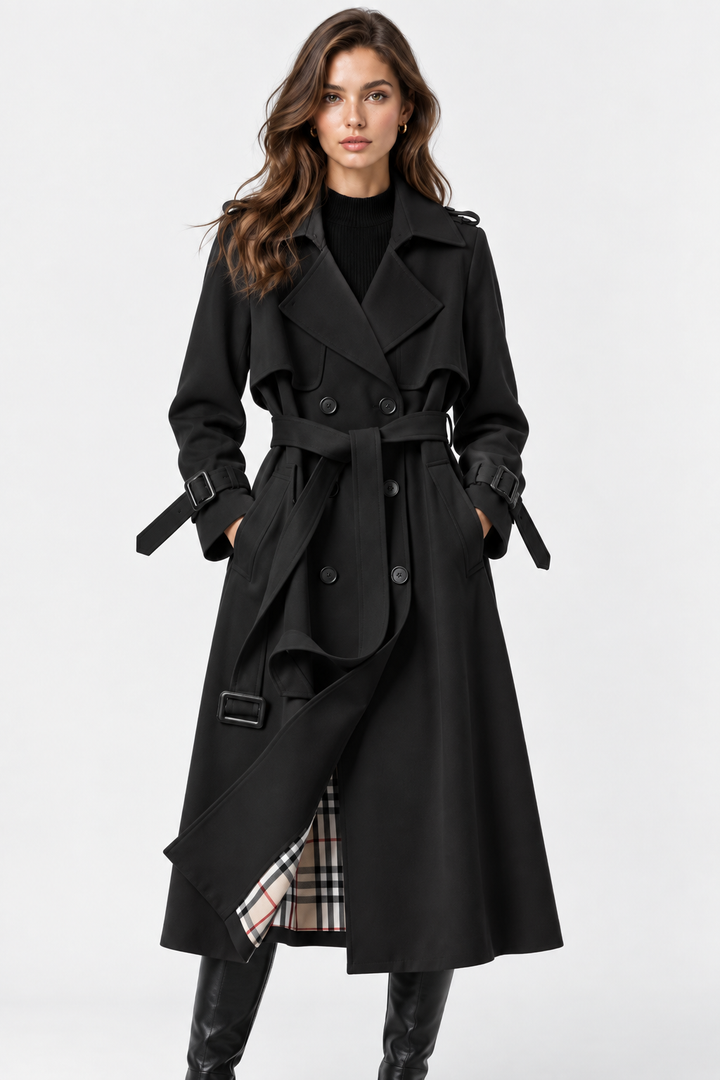 Nicoletta | trench lungo doppiopetto