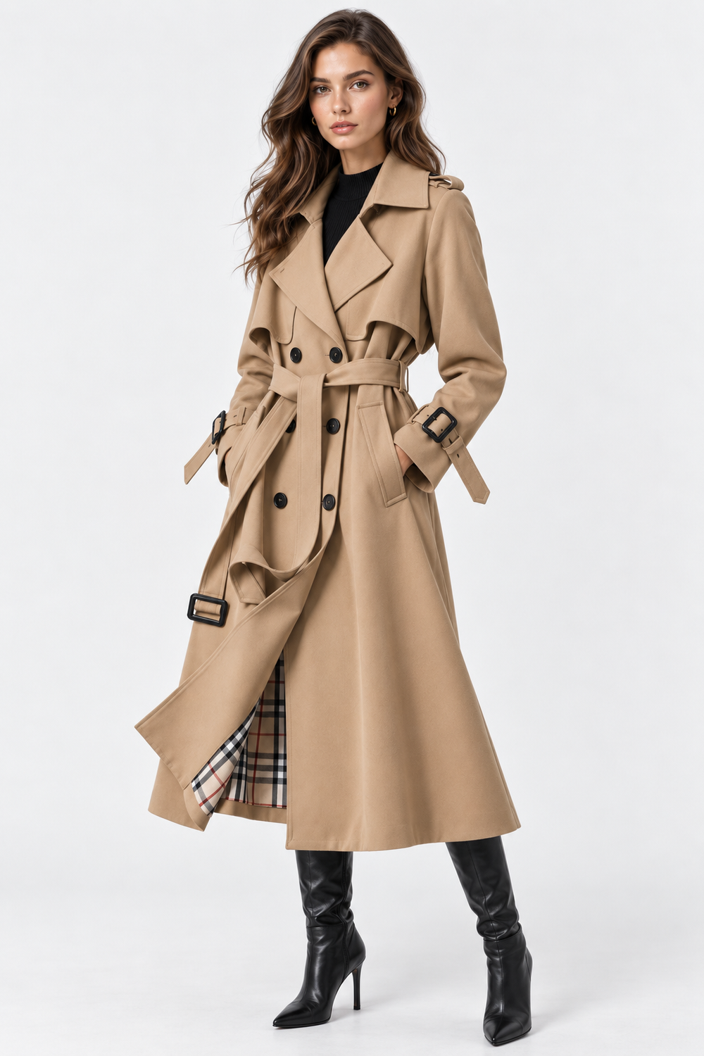 Nicoletta | trench lungo doppiopetto