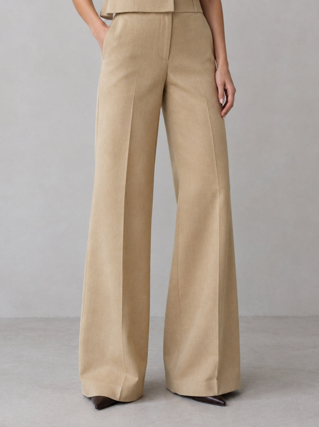 Carlotta – tailleur donna con blazer e pantaloni a gamba larga