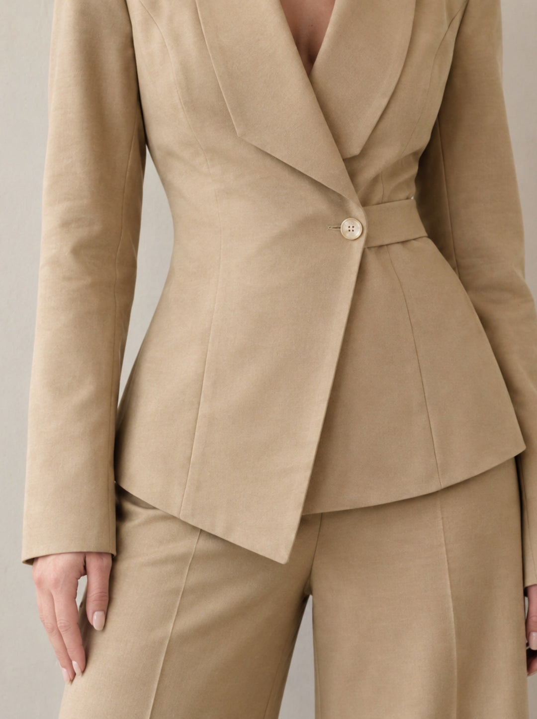 Carlotta – tailleur donna con blazer e pantaloni a gamba larga