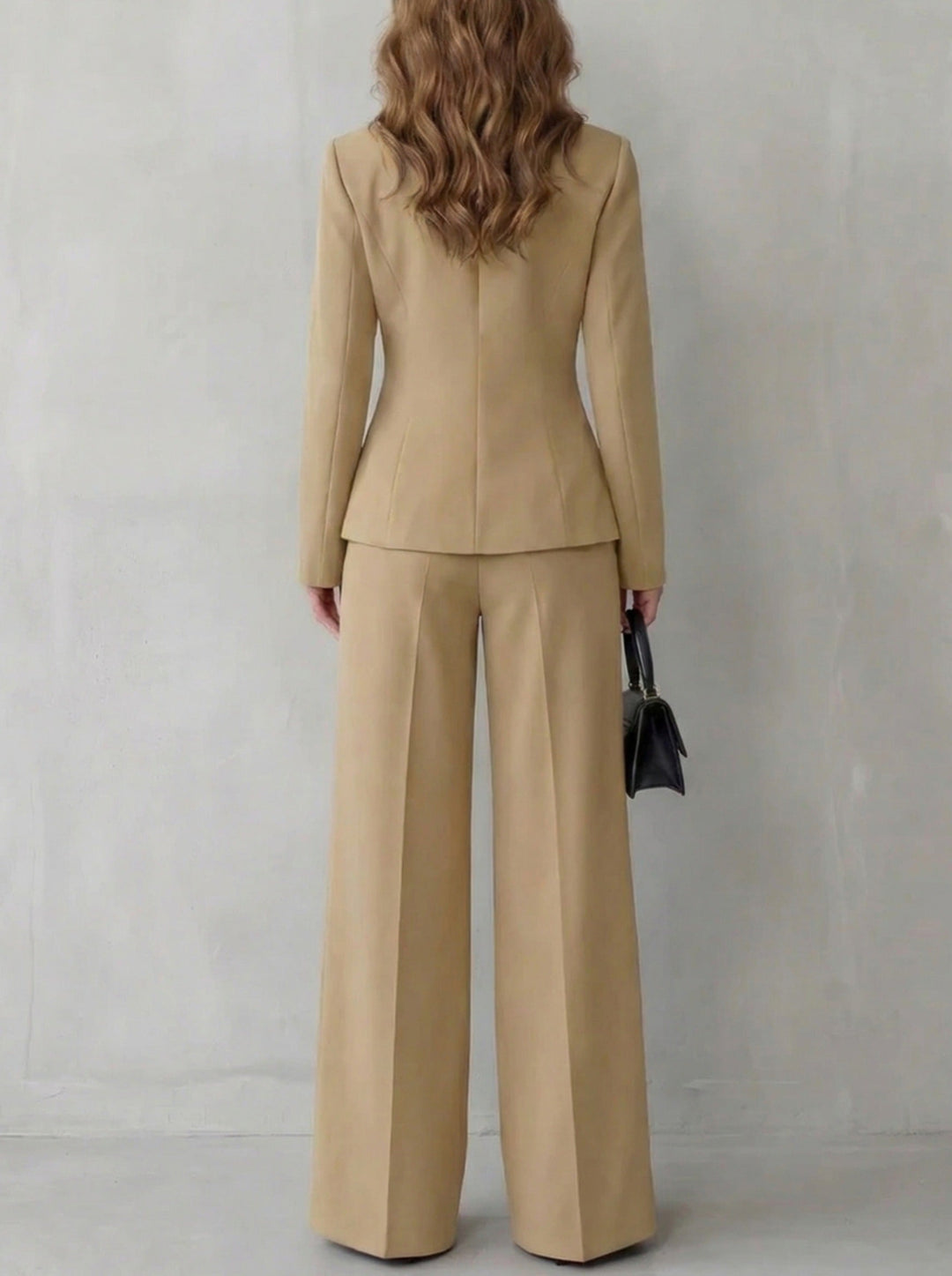 Carlotta – tailleur donna con blazer e pantaloni a gamba larga