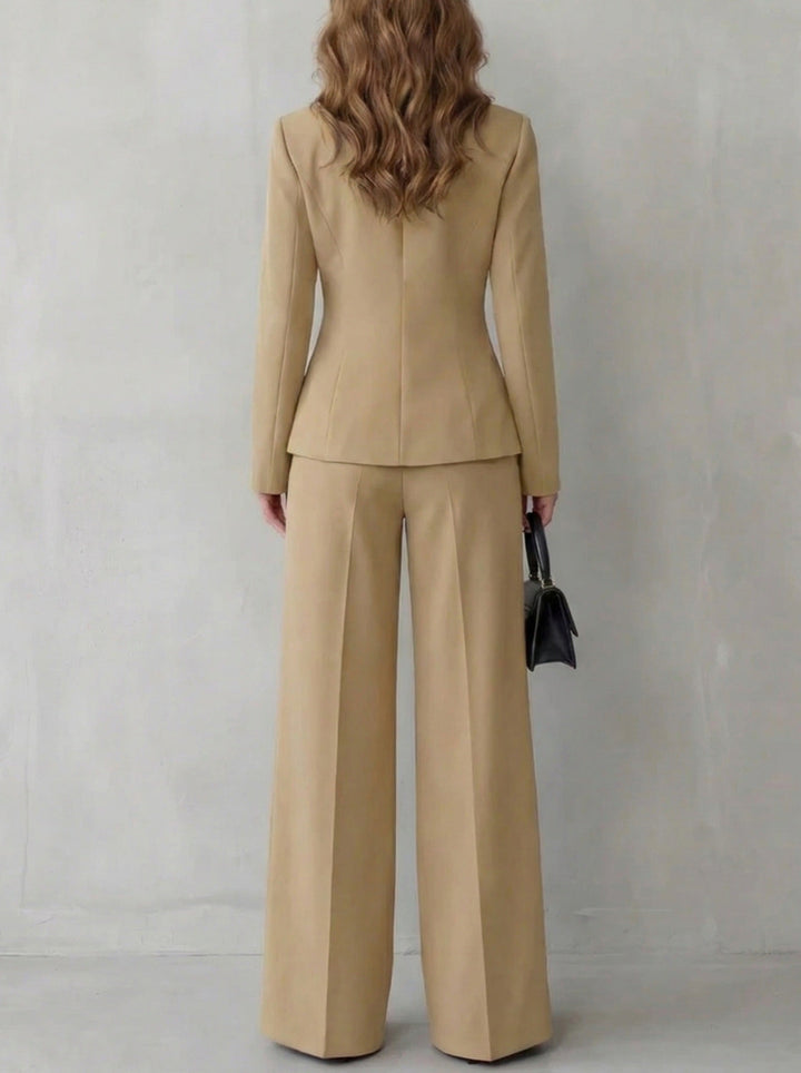 Carlotta – tailleur donna con blazer e pantaloni a gamba larga
