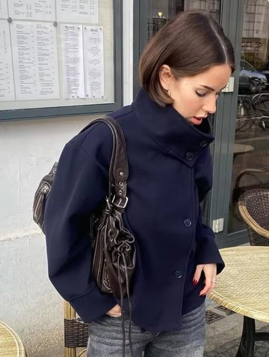 Franca – giacca donna corta doppiopetto
